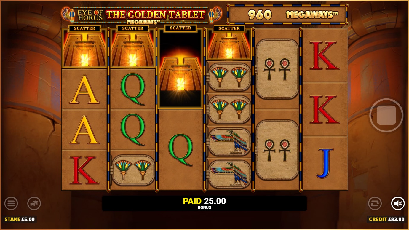 blueprint-gaming’s-eye-of-horus-the-golden-tablet-megaways-sees-upgraded-egyptian-classic-slot-action